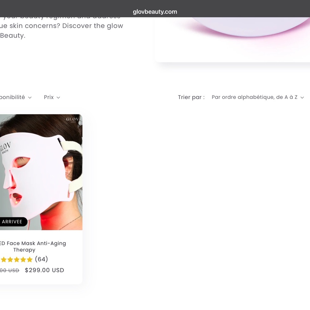 Pink and White LED Skincare Mask
